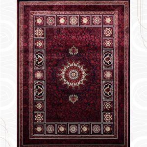 فرش ماشینی مدل ویان نام اثر کتیبه سرمه ای